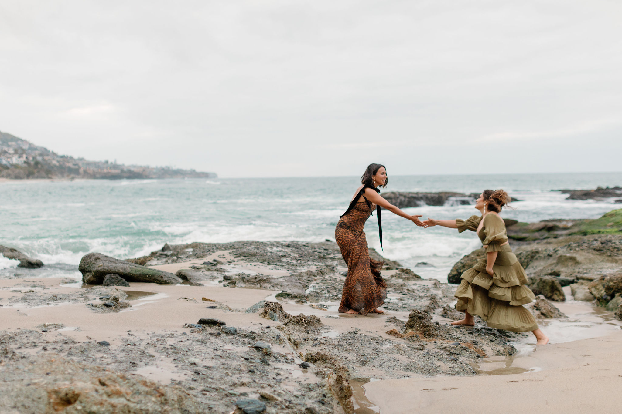 same-sex beach enagagment shoot in laguna beach california